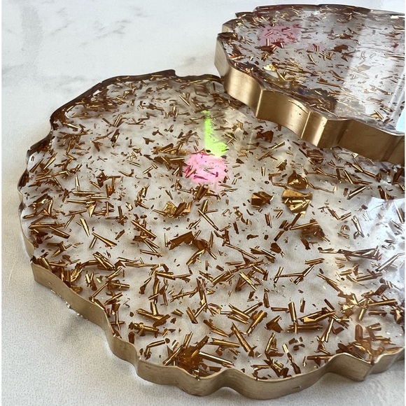 Golden Girl Geode Resin Coasters - Picture 5 of 5